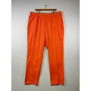 Athleisure Active Pants Women 2XT Orange Straight Leg French Terry Cotton‎